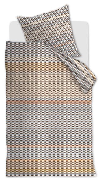 Beddinhouse Mako-Satin Bettwäsche Rhythm al + 1x 1 , 1 155x220, 155 x 220 cm natur