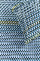 Beddinhouse Mako-Satin Bettwäsche Rhythm Blue Green + 1x 1 , 1 Grün 135x200, 135 x 200 cm blau