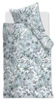 Beddinhouse Mako-Satin Bettwäsche Sombra Blue Grey + 1x 1 , 1 Blau 155x220, 155 x 220 cm Grau