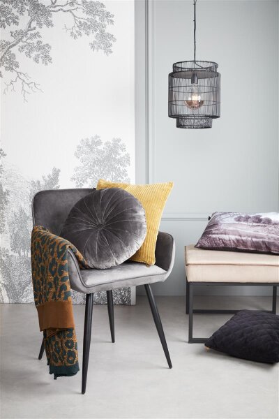 KAAT Amsterdam Kissen ko Mandarin Grey 1 Zier 40x40, 40 x 40 cm Grau