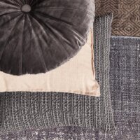 KAAT Amsterdam Kissen ko Mandarin Grey 1 Zier 40x40, 40 x 40 cm Grau