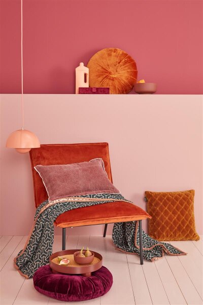 KAAT Amsterdam Kissen ko Mandarin Red 1 Zier Rot 40x40, 40 x 40 cm
