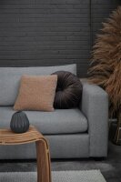 KAAT Amsterdam Kissen ko Sherpa Brown 1 Zier 45x45, 45 x 45 cm braun