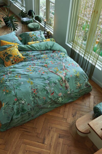 PiP Studio Perkal Kissenbezug Wild And Tree Blue 1 80x80, 80 x 80 cm blau