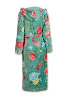 PiP Studio Heimtextilie 100% Cotton, terry velour, 380 GSM Ba mantel Good Evening Bathrobe Green Xs XS 1 Ba mantel Grün