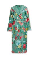PiP Studio Heimtextilie 100% Cotton, terry velour, 380 GSM Ba mantel Good Evening Bathrobe Green S S 1 Ba mantel grün