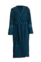 PiP Studio Heimtextilie 100% Cotton, terry, 450 GSM Ba mantel Soft Zellige Bathrobe Dark Blue M M 1 Ba mantel Dunkel