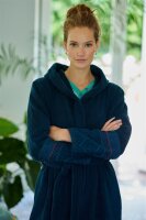 PiP Studio Heimtextilie 100% Cotton, terry, 450 GSM Ba mantel Soft Zellige Bathrobe Dark Blue M M 1 Ba mantel Dunkel