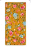 PiP Studio Heimtextilie 100% Cotton, terry velour, 500 GSM Frotteeware Good Evening Yellow 1 Duschtuch 70x140, 70 x 140