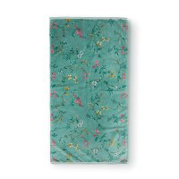 PiP Studio Heimtextilie 100% Cotton, terry velour, 500 GSM Frotteeware Les Fleurs Green 1 Duschtuch 70x140, 70 x 140 cm