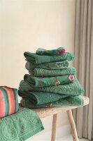 PiP Studio Heimtextilie 100% Cotton, terry velour, 500 GSM Frotteeware Les Fleurs Green 1 Duschtuch 70x140, 70 x 140 cm