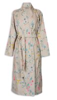 PiP Studio Heimtextilie 100% Cotton, terry velour, 380 GSM Ba mantel Les Fleurs Bathrobe Khaki Xs XS 1 Ba mantel Khaki