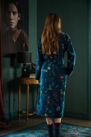 PiP Studio Heimtextilie 100% Cotton, terry velour, 380 GSM Ba mantel Les Fleurs Bathrobe Dark Blue S S 1 Ba mantel