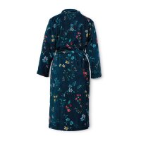 PiP Studio Heimtextilie 100% Cotton, terry velour, 380 GSM Ba mantel Les Fleurs Bathrobe Dark Blue L L 1 Ba mantel