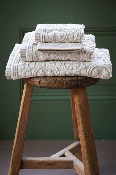 PiP Studio Heimtextilie 100% Cotton, terry, 500 GSM Frotteeware Tile Pip Khaki Set A 3 set van 3 Gästetuch Khaki 30x50