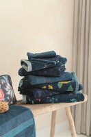 PiP Studio Heimtextilie 100% Cotton, terry, 500 GSM Frotteeware Tile Pip Dark Blue Set A 3 set van 3 Gästetuch Dunkel