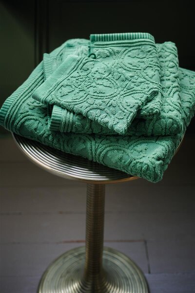 PiP Studio Heimtextilie 100% Cotton, terry, 500 GSM Frotteware Tile Pip Green Set A 3 set van 3 x Waschlappen 16x22, 16