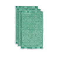 PiP Studio Heimtextilie 100% Cotton, terry, 500 GSM Frotteeware Tile Pip Green Set A 3 set van 3 Gästetuch 30x50, 30 x