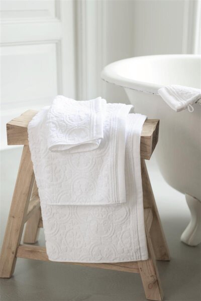 PiP Studio Heimtextilie 100% Cotton, terry, 500 GSM Frotteeware Tile Pip White Set A 3 set van 3 Gästetuch 30x50, 30 x