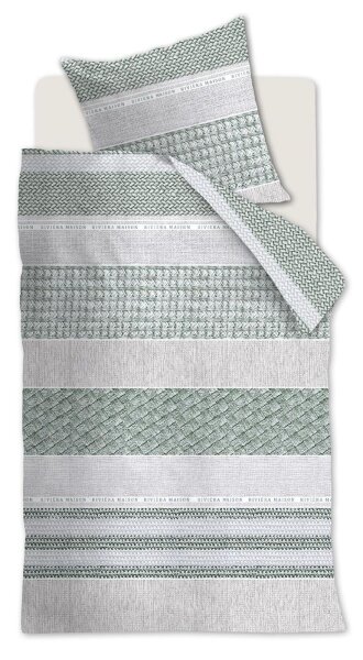 Rivièra Maison Kissenbezug Renforcé Woven Nature Green 1 80x80, 80 x 80 cm grün