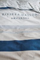 Rivièra Maison Kissenbezug Renforcé Mason Ridge Blue 1 80x80, 80 x 80 cm blau