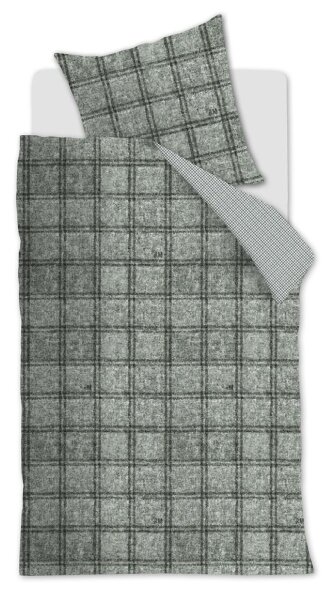 Rivièra Maison Biber Kissenbezug Hawick Green 1 80x80, 80 x 80 cm grün