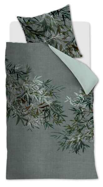 Rivièra Maison Bettwäsche Renforcé Fargesia Green + 1x 1 , 1 Grün 155x220, 155 x 220 cm