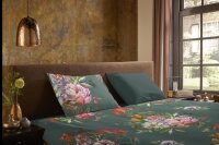 ZouZou Mako Satin Bettwäsche 2 teilig Bettbezug 155 x 220 cm Kissenbezug 80 x 80 cm Chacha Green