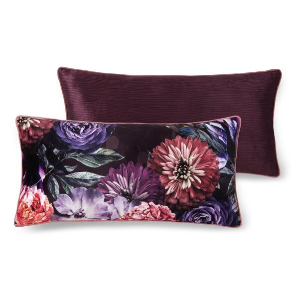 Descanso 100 % Polyvelvet Dekokissen 1 teilig 30 X 60 cm Bloomie Bordeaux
