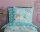 Soma Renforcé Pastell Bettwäsche-Set 2 teilig Bettbezug 2tlg 135x200cm 80x80 Waldtier Alpaka Einhorn Faultier Stern Blau