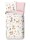 Soma Renforcé Pastell Bettwäsche-Set 2 teilig Bettbezug 2tlg 135x200cm Kopfkissenbezug 80x80cm (Waldtiere rosa weiß)