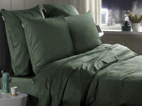 Heckett and Lane Mako Satin Banda BW 135 Calla Green Striped Calla-Green