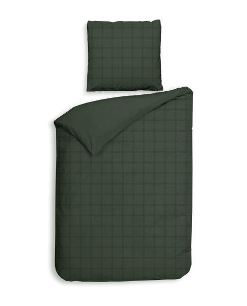 Heckett and Lane Mako Satin Diamante Bettwäsche 155 Calla Green  Calla-Green 1 Bettbezug 155x220cm + 1 Kissenbezug 80x80cm