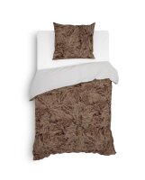 Heckett and Lane Mako Satin 1 x Bettwäsche 155 x 220 cm + 1 x Kissenbezug 80 x 80 cm Curtis Taupe Grey