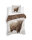 Heckett and Lane Mako Satin 1 x Bettwäsche 155 x 220 cm + 1 x Kissenbezug 80 x 80 cm Curtis Taupe Grey