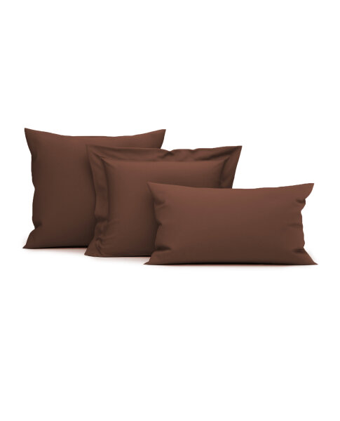 Heckett and Lane Mako Satin Elementi Kissenbezug 80x80 Marsala Brown Uni Marsala-Brown