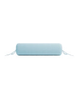 Zo!Home  Lino Nackenrollenbezug 25x90 Topaz Blue Uni...