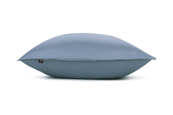 Zo!Home Mako Satin Satinado 2x Kissenbezug 40x80 Riviera Blue Uni Riviera-Blue