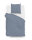 Zo!Home Mako Satin Satinado Bettwäsche 155 Riviera Blue Uni Riviera-Blue 1 Bettbezug 155x220cm + 1 Kissenbezug 80x80cm