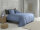 Zo!Home Mako Satin Satinado Bettwäsche 155 Riviera Blue Uni Riviera-Blue 1 Bettbezug 155x220cm + 1 Kissenbezug 80x80cm