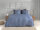 Zo!Home Mako Satin Satinado Bettwäsche 155 Riviera Blue Uni Riviera-Blue 1 Bettbezug 155x220cm + 1 Kissenbezug 80x80cm