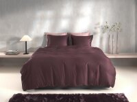 Zo!Home Mako Satin Satinado Bettwäsche 155 Mauve Lilac Uni Mauve-Lilac 1 Bettbezug 155x220cm + 1 Kissenbezug 80x80cm