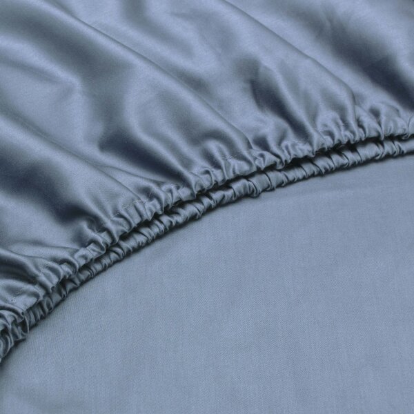 Zo!Home Mako Satin Satinado Spannbetttuch 90x210-220+35 cm. White 1 Spannbetttuch 90x210-220cm
