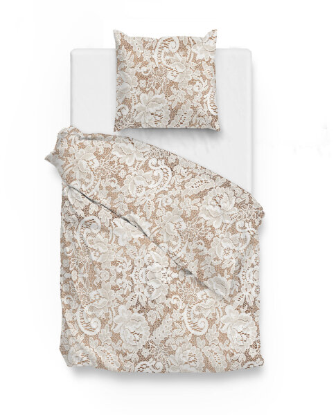 Zo!Home  Rivin Bettwäsche 155 White Lace White 1 Bettbezug 155x220cm + 1 Kissenbezug 80x80cm