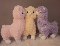 Alpaka Regenbogen Plüsch-Tier 27 cm groß niedliches weiches Kuschel-Tier Lama Spielzeug bunt Baby Valentinstag Geburtstag Weihnachten Hochzeitstag Geschenkideen Uni Beige Natur Pastell+ GRATIS Schlüsselanhänger