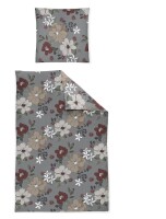 Irisette Edel-Feinbiber Bettwäsche Set Koala 8408 rot 135 x 200 cm + 1 x Kissenbezug 80 x 80 cm