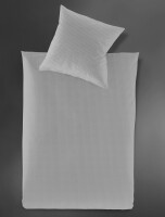 Irisette Interlock-Jersey uni Bettwäsche Set uni Lumen 8129 grau 155 x 220 cm + 1 Kissenbezug 80x80 cm