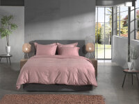 Heckett and Lane Flanell Franela Bettwäsche 155 Shady Pink Uni Shady-Pink 1 Bettbezug 155x220cm + 1 Kissenbezug 80x80cm