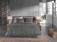 Heckett and Lane Flanell Franela Bettwäsche 135 Frost Grey Uni Frost-Grey 1 Bettbezug 135x200cm + 1 Kissenbezug 80x80cm