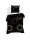 Heckettlane 1 x Bettwäsche 135x200 cm  + 1 x Kopfkissenbezug 80 x 80 cm Flanell Cayla Night Black